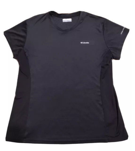 Columbia Omni Freeze Shirt Women's Large Black Evaporation Short Sleeve Basics T