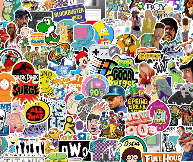 25/50 1990’S STICKER Pack-Waterproof Vinyl-Rugrats MTV Nickelodeon All ...