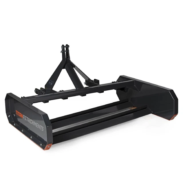 Titan Attachments 6 FT Land Leveler and Grader For 3 Point Tractor Fits Cat 1&2
