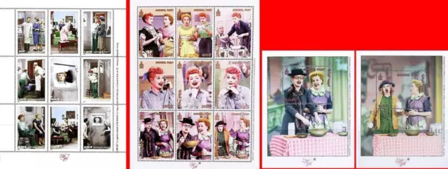 Mongolie 2000/01 I Love Lucy 2 M/S + 2 S/S MNH Cinéma, TV, Americana