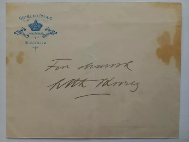 King Edward VII Autograph Signed Letter Note Queen Victoria George Royal Prince