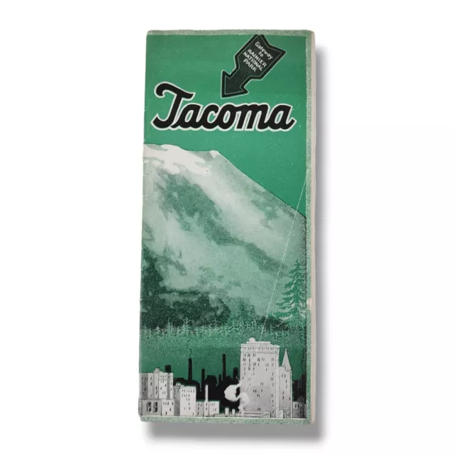 Vintage Tacoma Washington Travel Pamphlet Gateway to Mount Rainier National Park