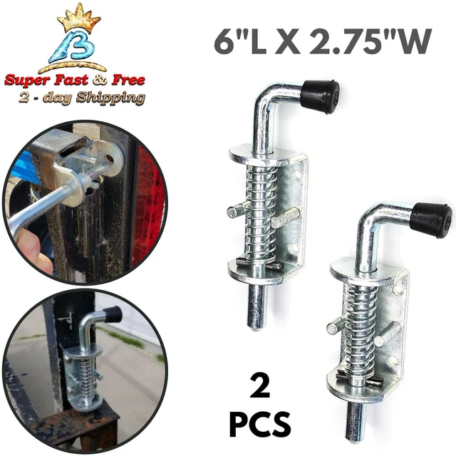 UTILITY TRAILER GATE Spring Loaded Pin Lock Assembly Ramp Door Locking