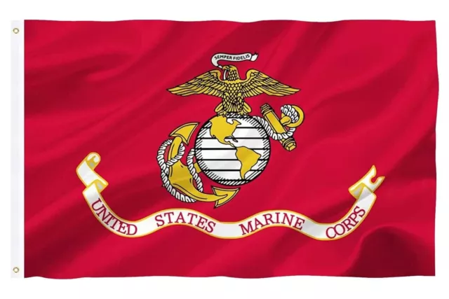 US Marine Corps USMC Flag 3x5 Double Sided 2ply US Military Officially Licensed 2