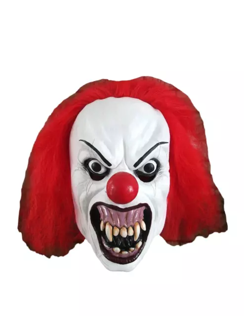 Maschera da clown Snarling Terror - Accessorio costume in lattice abito Halloween