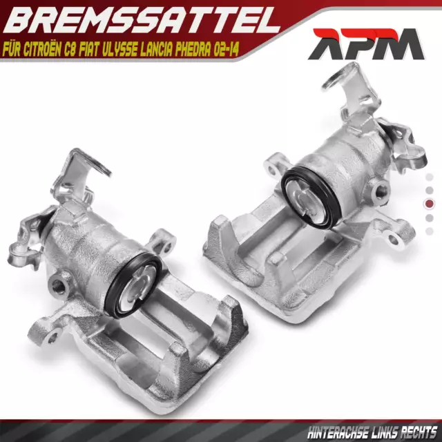 2x Bremssattel Hinten Links Rechts für Citroën C8 Lancia Phedra Peugeot 807 Fiat