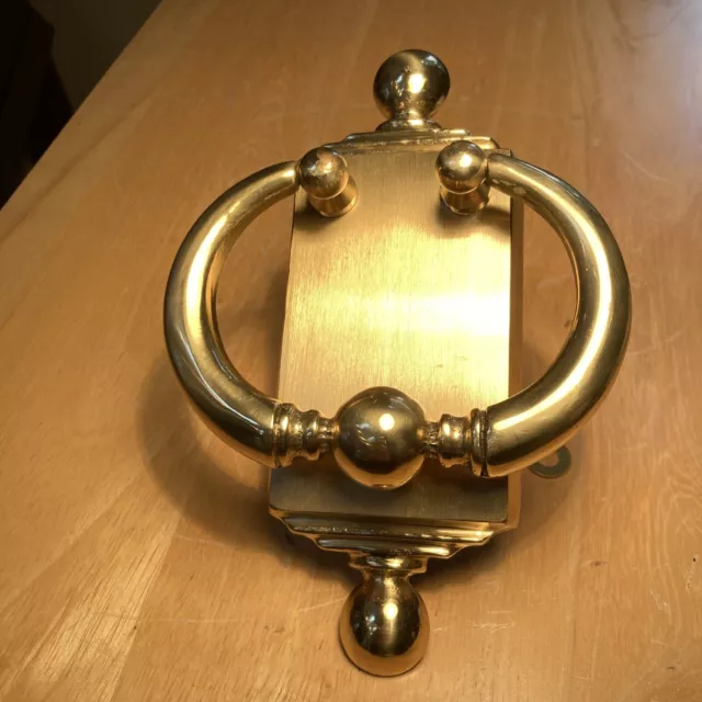 Solid Brass Door Knocker by Lillian Vernon, 1970'S, New in Open Box.