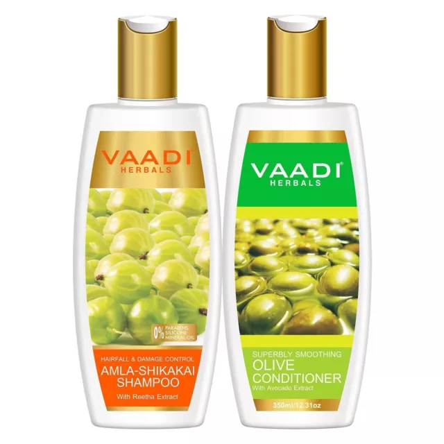 Vaadi Herbals Amla Shikakai Shampooing anti-chute et contrôle des dommages,...