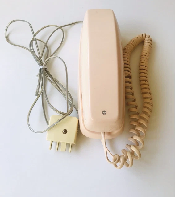 Vintage Pink Push Button Wall Phone Slimline TP10 TELECOM - working 1980’s VGC