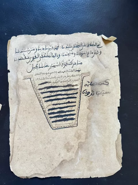 Timbuktu Mali Manuscript Loose Paper Antique  Handwritten 8 Pages