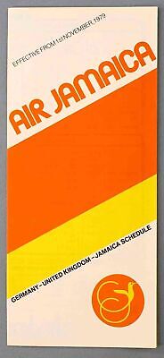 Air Jamaica Airline Timetable Germany United Kingdom November 1979