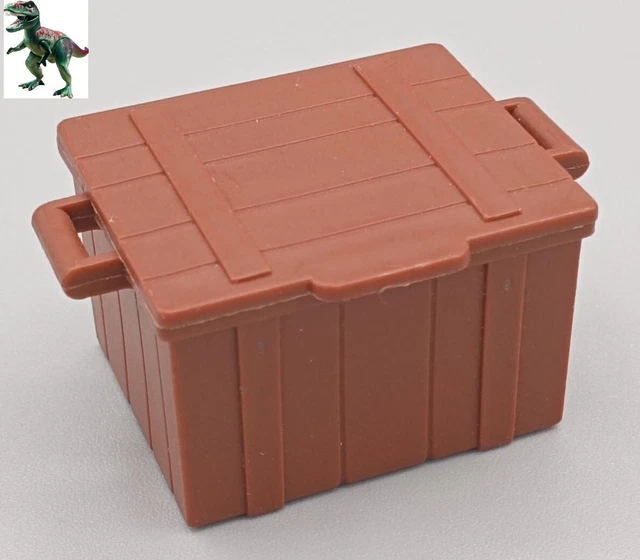 PLAYMOBIL CAJON ANTIGUO color marron-caja tren-equipaje diligencia