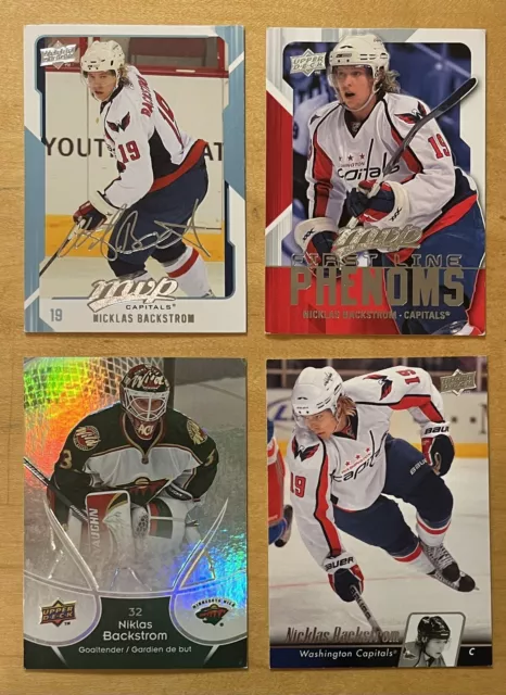 Nicklas Backstrom (4) Upper Deck With Insert & Rare Washington Capitals Star EX