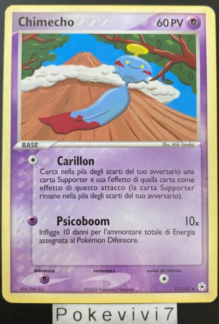 Carte Pokemon CHIMECHO 17/101 RARE Bloc EX Italien ITA