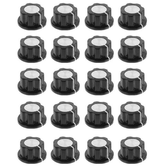 20 Pcs Boutons De Potentiomètre Commande Du Capuchon Bakélite Ajustable