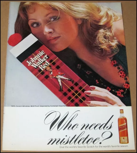 1973 Johnnie Walker Red Scotch Whiskey Print Ad Advertisement Vintage Firestone