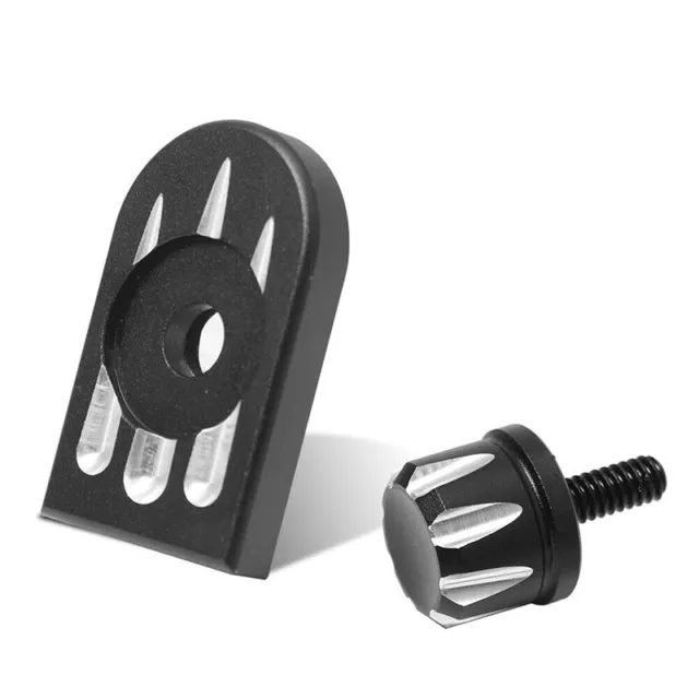 Fit For Harley Softail Sportster Motorcycle Rear Seat Screw Tab Cover Black