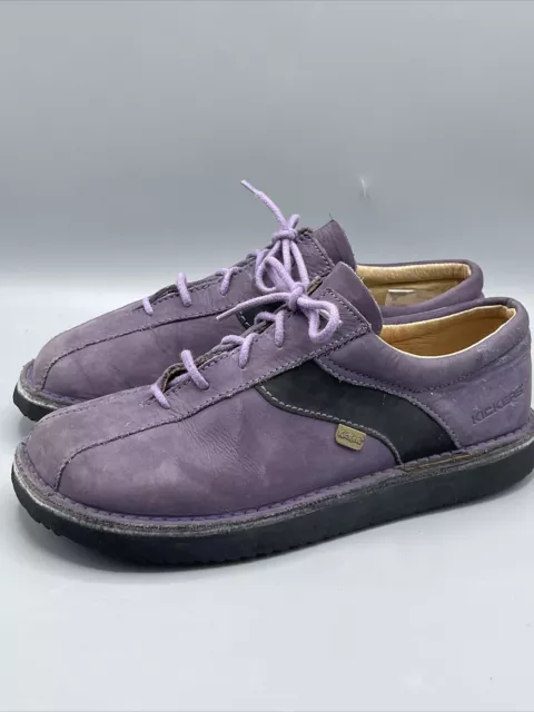 Womens Kickers Lavender Purple Leather Shoes 39 Mary Jane Sneakers