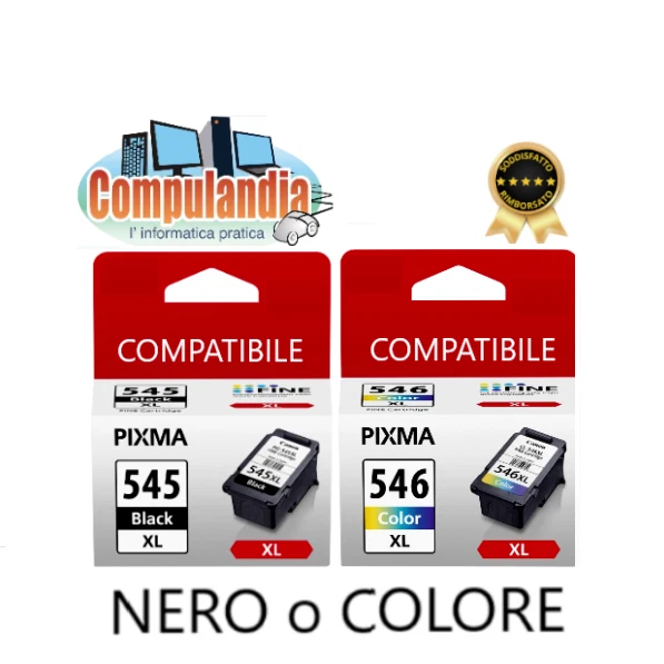 Compatibile Canon PG-545XL Nero / CL-546XL Colore - Cartuccia a Scelta
