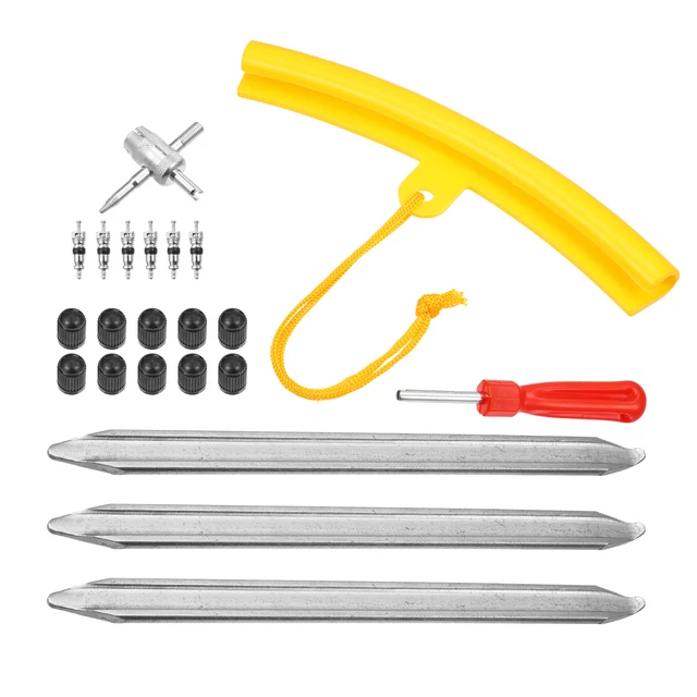 1 Ensemble Pneu Leviers Ensemble pour Voiture 1 Pneu Levier Outil 6 Vanne Cores