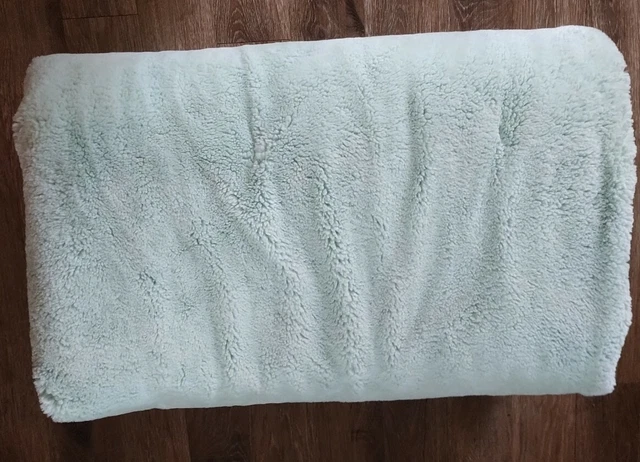 Pottery Barn PB Teens plush sleeping bag mint green comforter