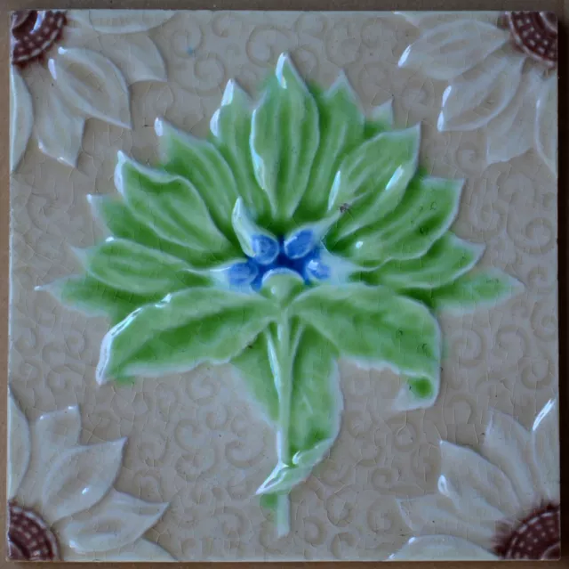 Alfred Meakin - Antique Art Nouveau Majolica Tile C1900