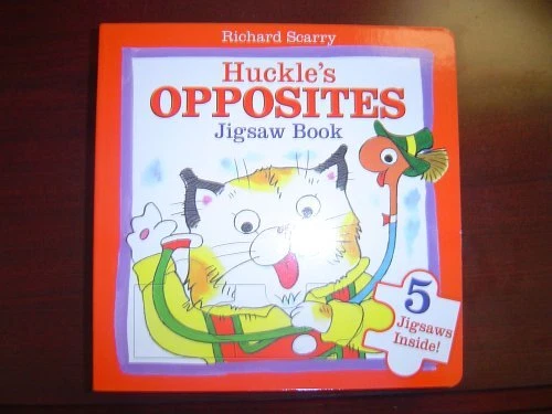 HUCKLE'S OPPOSITES JIGSAW BOOK By Richard Scarry **Mint Condition**