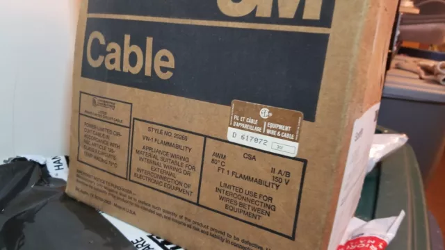 3M 3659/26 Round Shielded Jacketed Flat Cable 26 Conductors 100 Feet 28 AWG