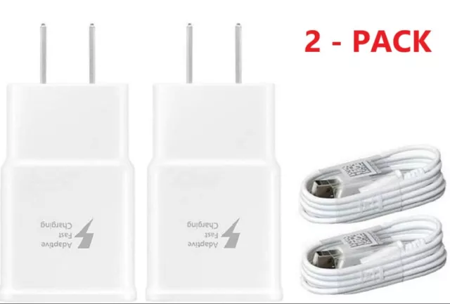 2Pack Fast Rapid Wall Charger + Type C Cable For Samsung Galaxy S20 S21 Ultra +