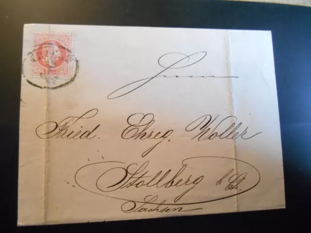 Habsburg 1872 schöner Brief nach Stollberg / Sachsen