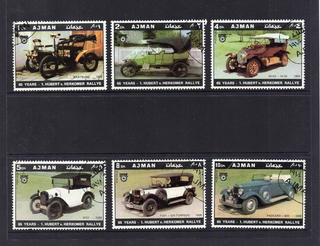 SET OF SIX Ajman stamps 1970 Classic Cars (z21) $10.00 - PicClick AU