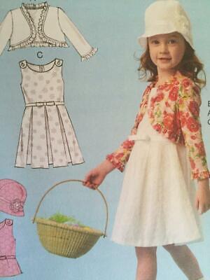 McCalls Sewing Pattern 6914 Childs Girls Jacket Top Dress Skirt Size 6-8 Uncut