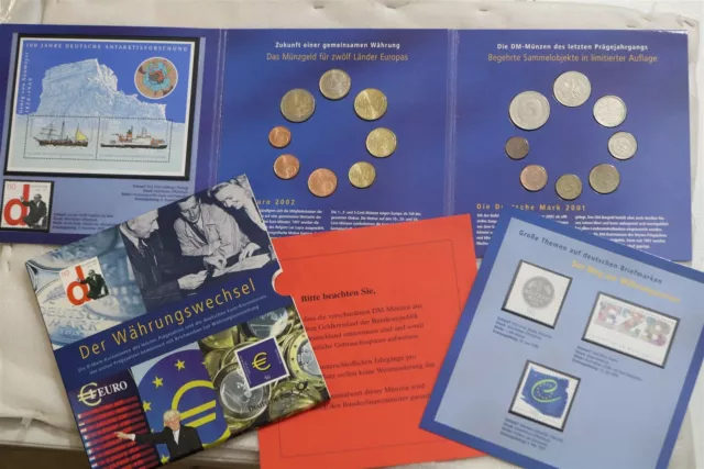 🧭 🇩🇪 Germany Euro Mint Set + Federal Mark Coins Folder B62 #177