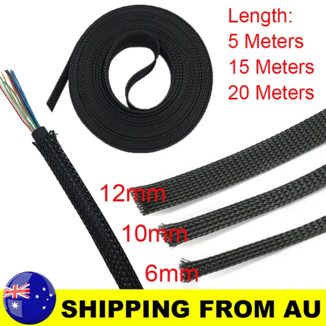 Auto Expandable Braided Sleeving Cable Sleeve Wrap Electrical Wire Loom Tubing