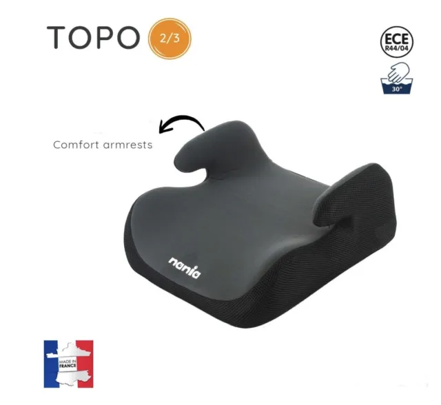 Nania Topo Kids Booster Car Seat Group 2/3 15-36kg In Black Brand New