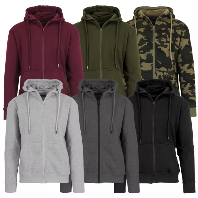 3 PACK Men’s Fleece-Lined Full-Zip Sweater Hoodie Winter (S-2XL) Free Shipping