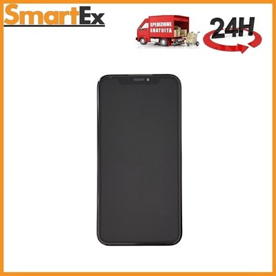 SMARTEX Smartex® Display TFT per iPhone XR Nero con Piastra Metallica 