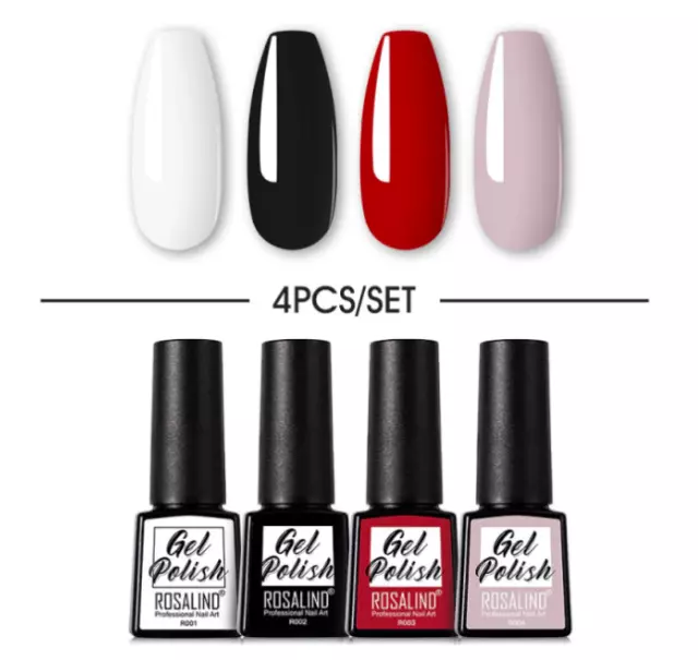 Ensembles 4 COULEURS de vernis à ongles pour manucure Nail art