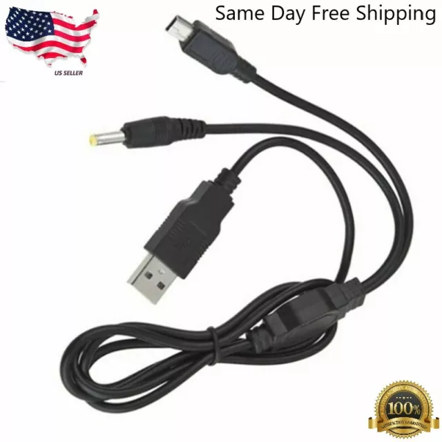 2IN1 USB DC Power Charger Data Transfer Cable for Sony Playstation PSP 1000 2000