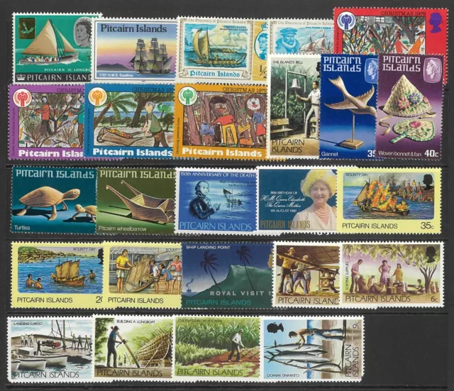 Pitcairn Islands Selection of 25 Different Stamps All Mint Unhinged