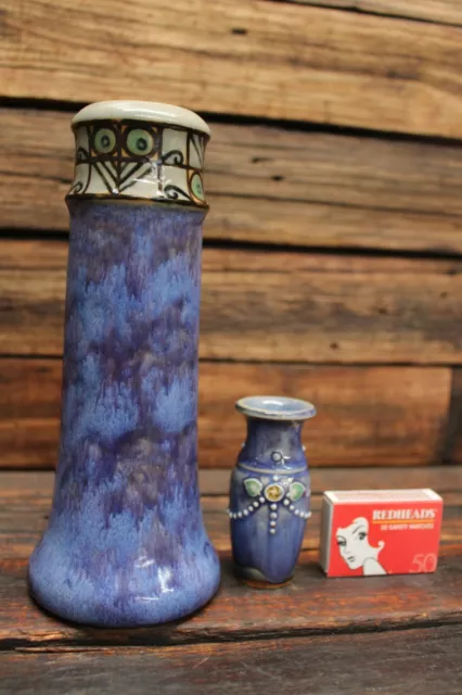 Antique Royal Doulton Vase Lambeth Art & Crafts Nouveau Vintage Stoneware