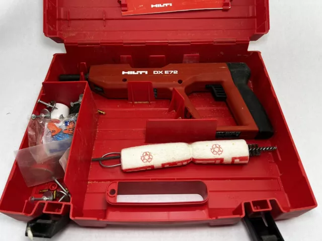 Hilti DX E72 Power Actuated Nail Fastening Tool ,  W/ Case, Tested