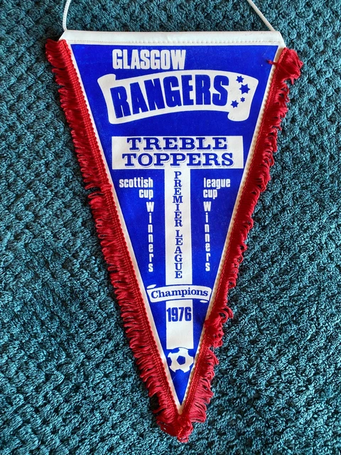Fanion Vintage Glasgow Rangers – Pennant Drapeau Banderine Football écossais