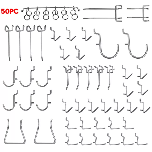 Pegboard Hook Assortment Variety Set Garage Storage Shelf Hanger YU 3