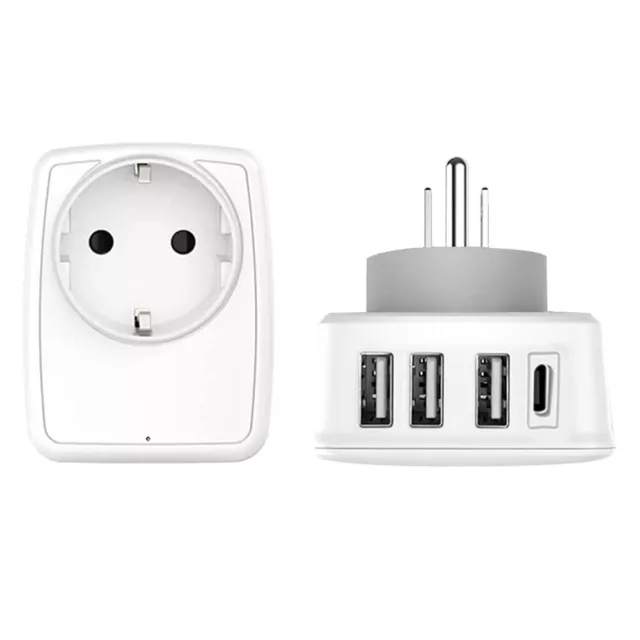 Reiseadapter EU auf USA Amerika Steckdose Reisestecker Adapter Strom mit USB