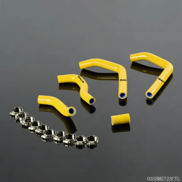 Yellow Fit for 2005 2006 2007 HONDA CR125R Silicone Radiator Coolant Tube Clamps