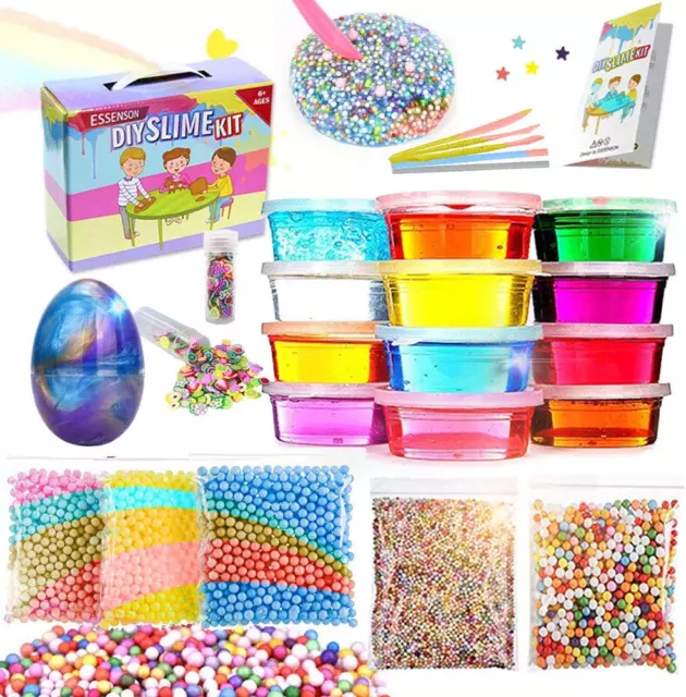 DIY Slime Kit - Kinder Spielzeug, Schleim Selber Machen Mit 12 Farben Crystal Sc