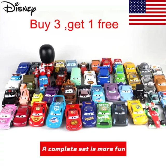Disney Pixar Cars Lot Lightning McQueen 1:55 Diecast Metal Car Toys Gift for Kid