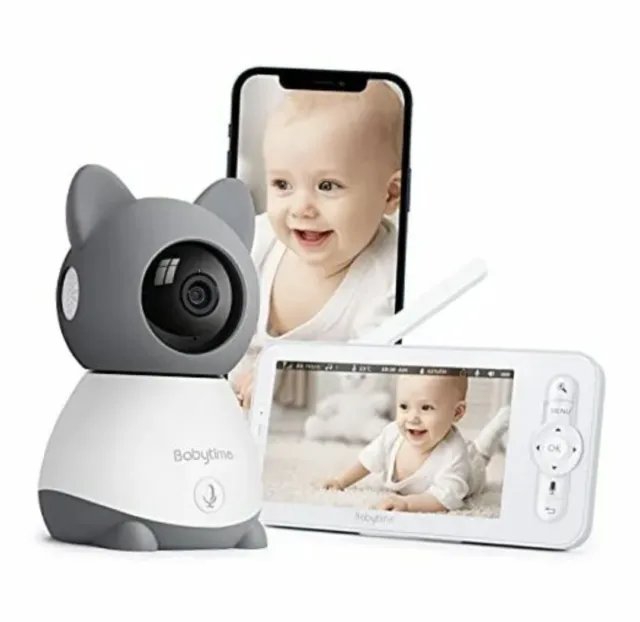 Baby Zeitmonitor Video mit Kamera und Nachtsicht 5"" Farbdisplay 1080P