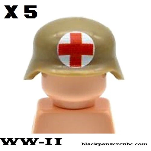 Casques Guerre Mondiale Pour Figurines - Lot De 5, Minifig Soldat WW1/WW2, Qualité Emboîtage